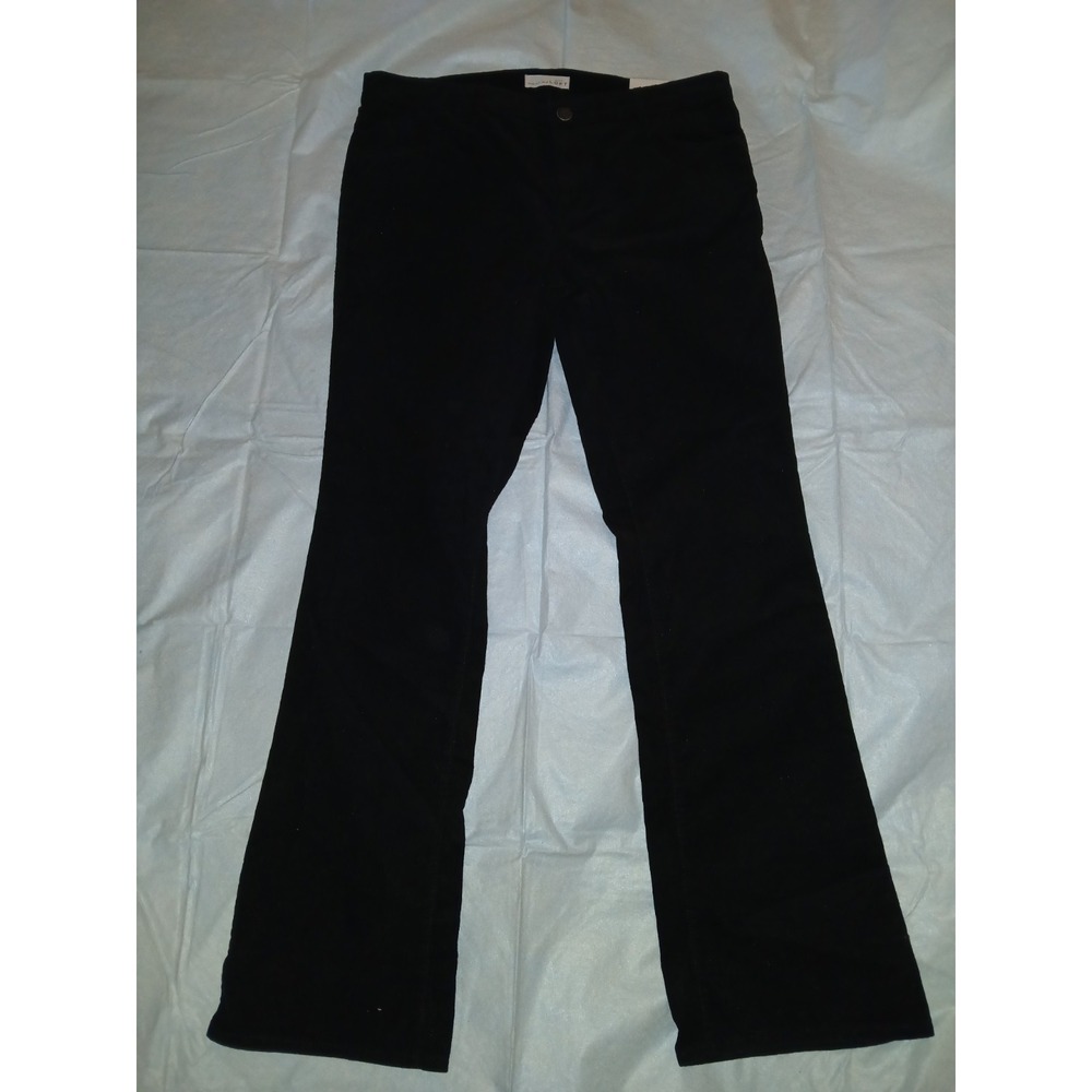 Ann Taylor LOFT Black Corduroy Pants Sz 32 Sz14 Modern Boot Cotton Stretch
